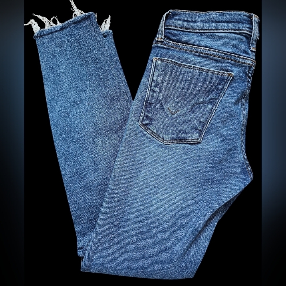 Hudson "Natalie Super Skinny" Jeans, raw hem, ankle/cropped, size 28 - Picture 8 of 10